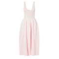 Light Pink Sleeveless V Neck Knit Midi Dress